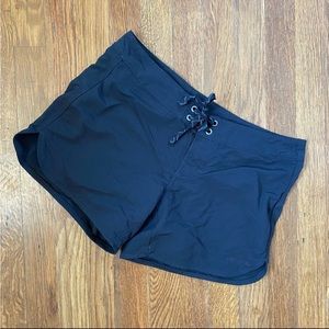Black Patagonia tie board shorts